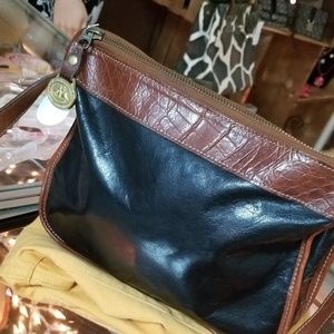 Vintage Brahmin Authentic Croc Embossed Leather